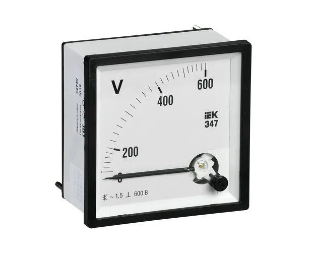 Вольтметр Э47 600В класс точности 1,5 72х72мм IEK