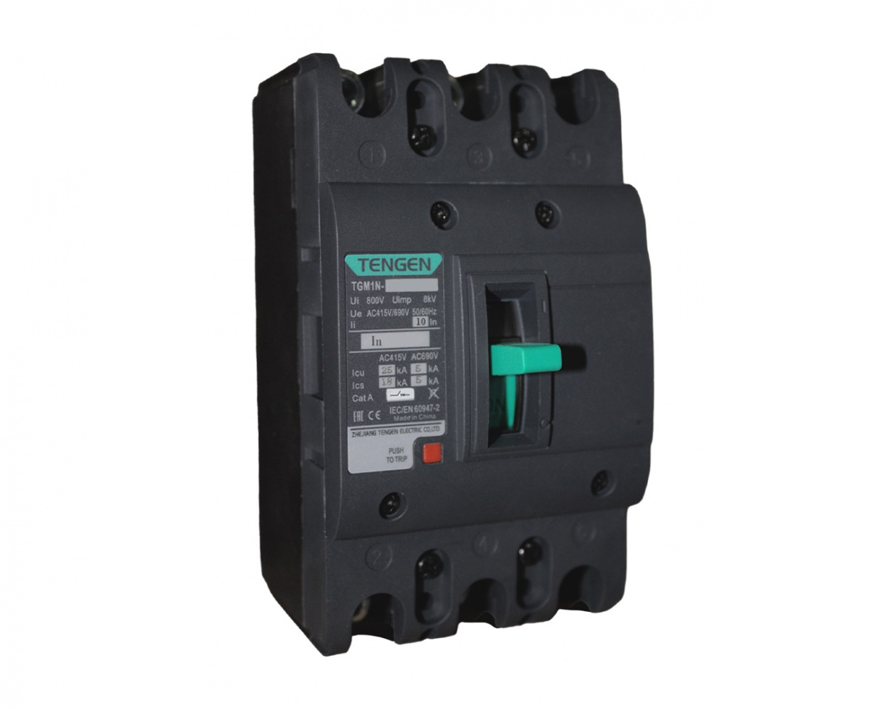 Выкл. авт. TGM1N-630L/3300, 630A, 415VAC, 50kA, Ii=10In TENGEN